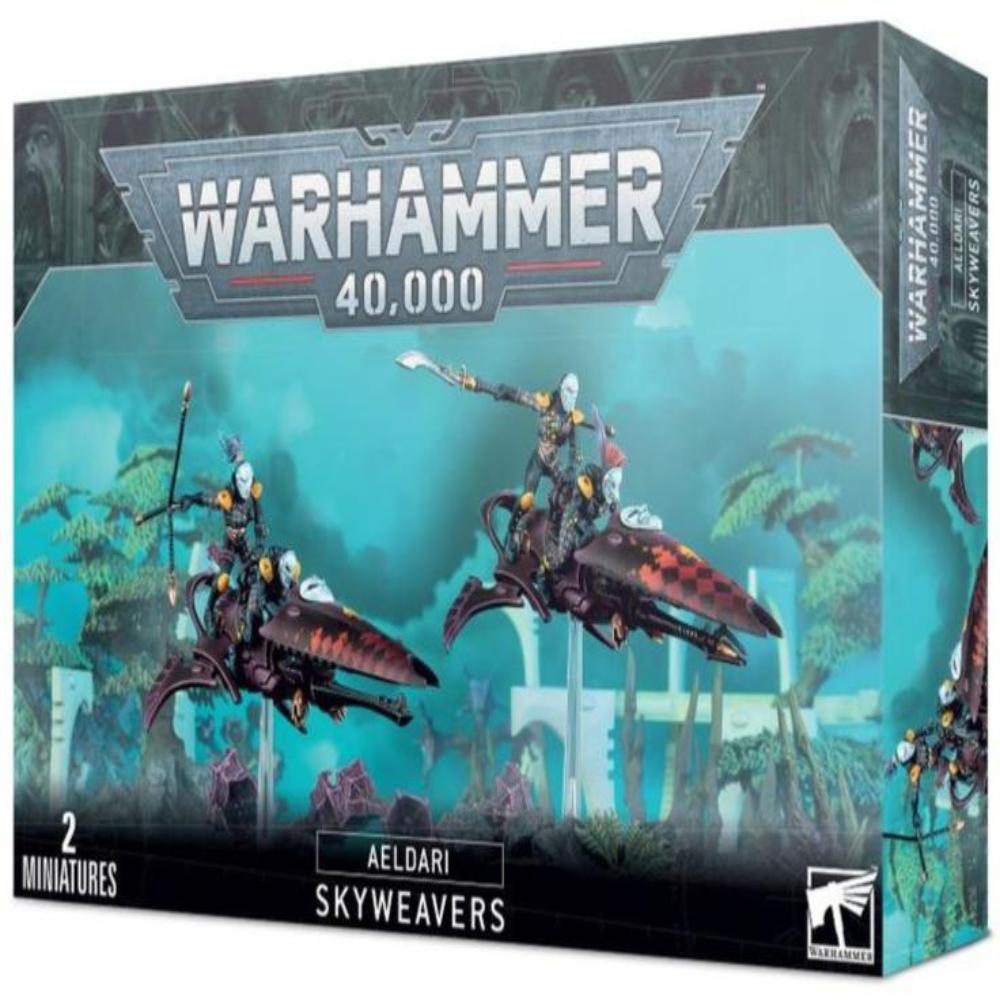 Warhammer 40,000 Aeldari Skyweavers miniatures packaging on a white background