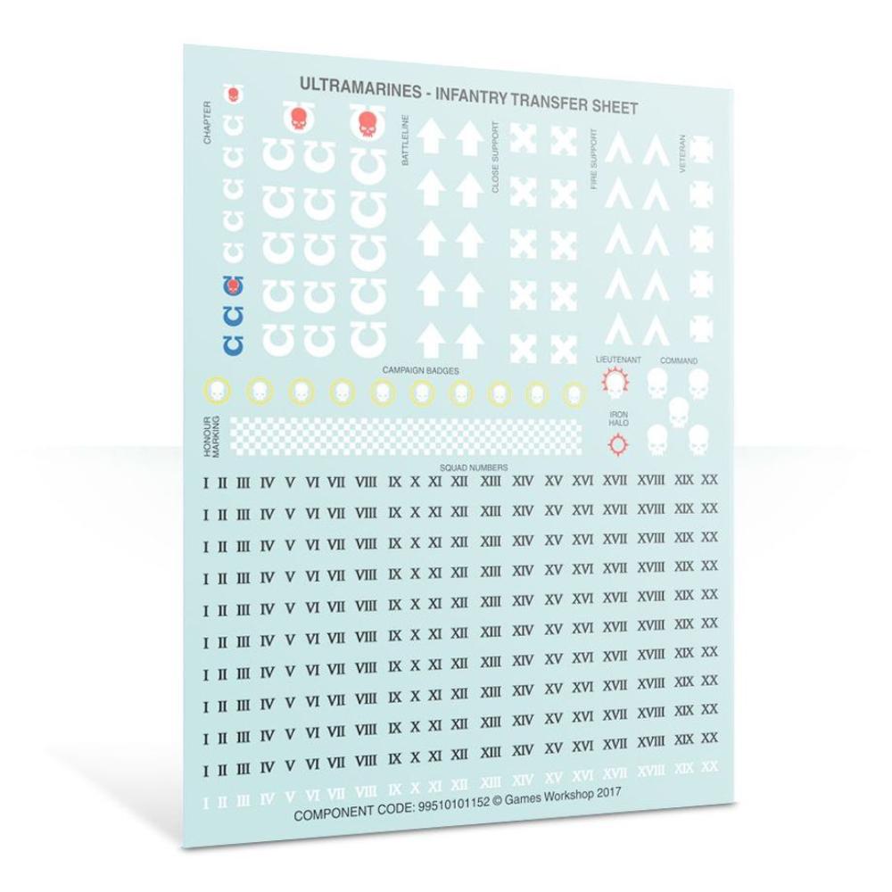 WARHAMMER 40k SPACE MARINES TACTICAL SQUAD TRANSFERS