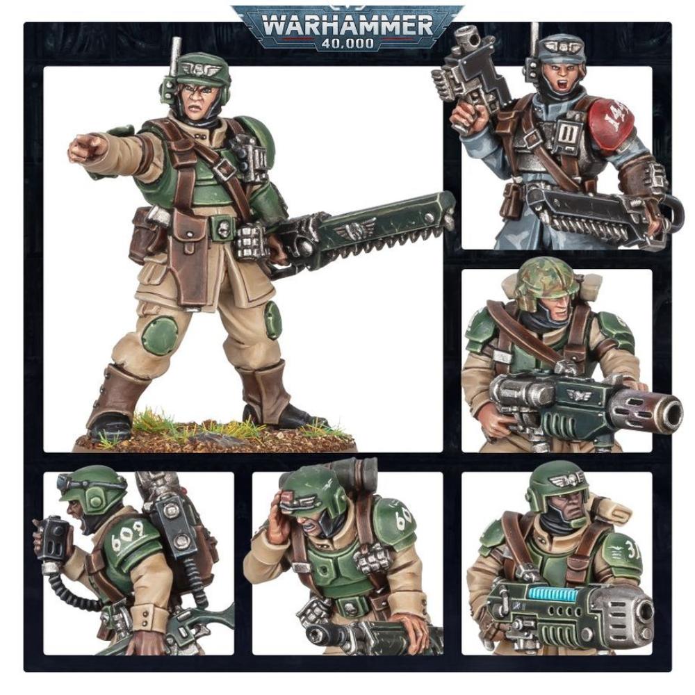 WARHAMMER 40k ASTRA MILITARUM CADIAN SHOCK TROOPS PAINTED