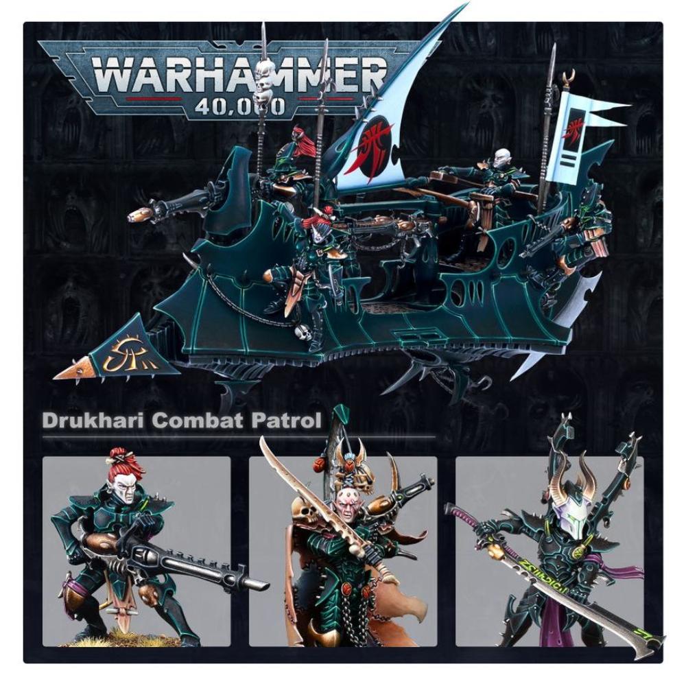 WARHAMMER 40k COMBAT PATROL DRUKHARI PAINTED