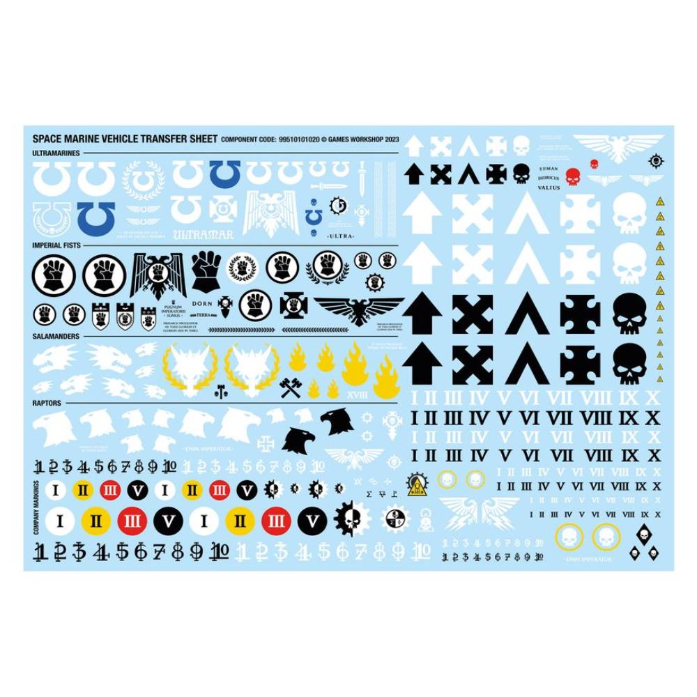 WARHAMMER 40k SPACE MARINES BALLISTUS DREADNOUGHT TRANSFERS