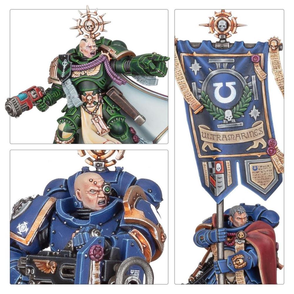 WARHAMMER 40k SPACE MARINES COMPANY HEROES PAINTED