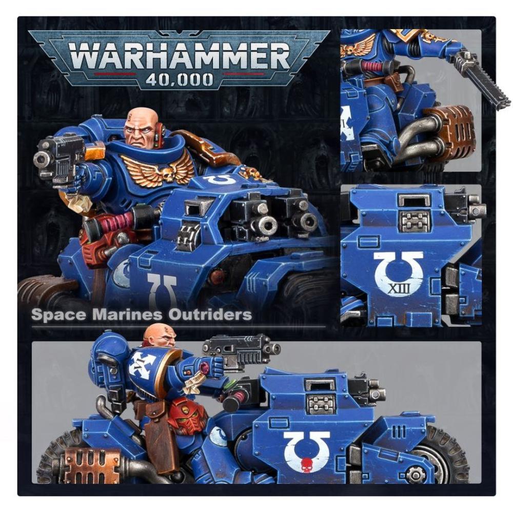 WARHAMMER 40k SPACE MARINES OUTRIDERS PAINTED