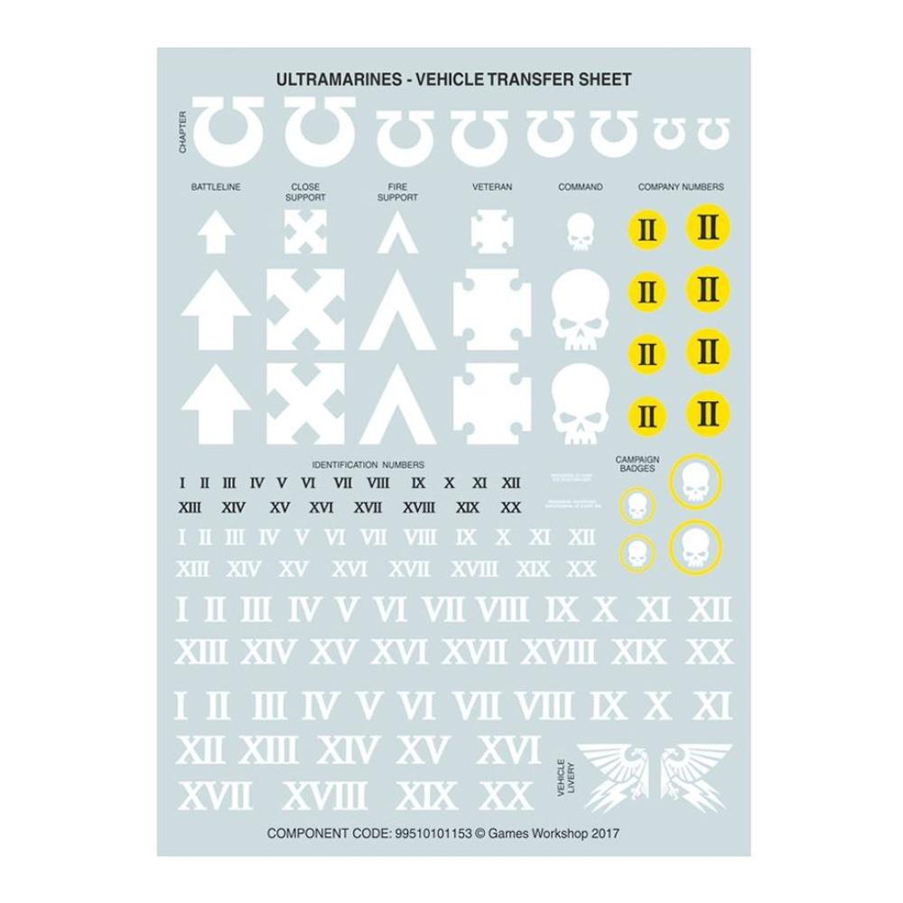 WARHAMMER 40k SPACE MARINES PRIMARIS REDEMPTOR DREADNOUGHT TRANSFERS