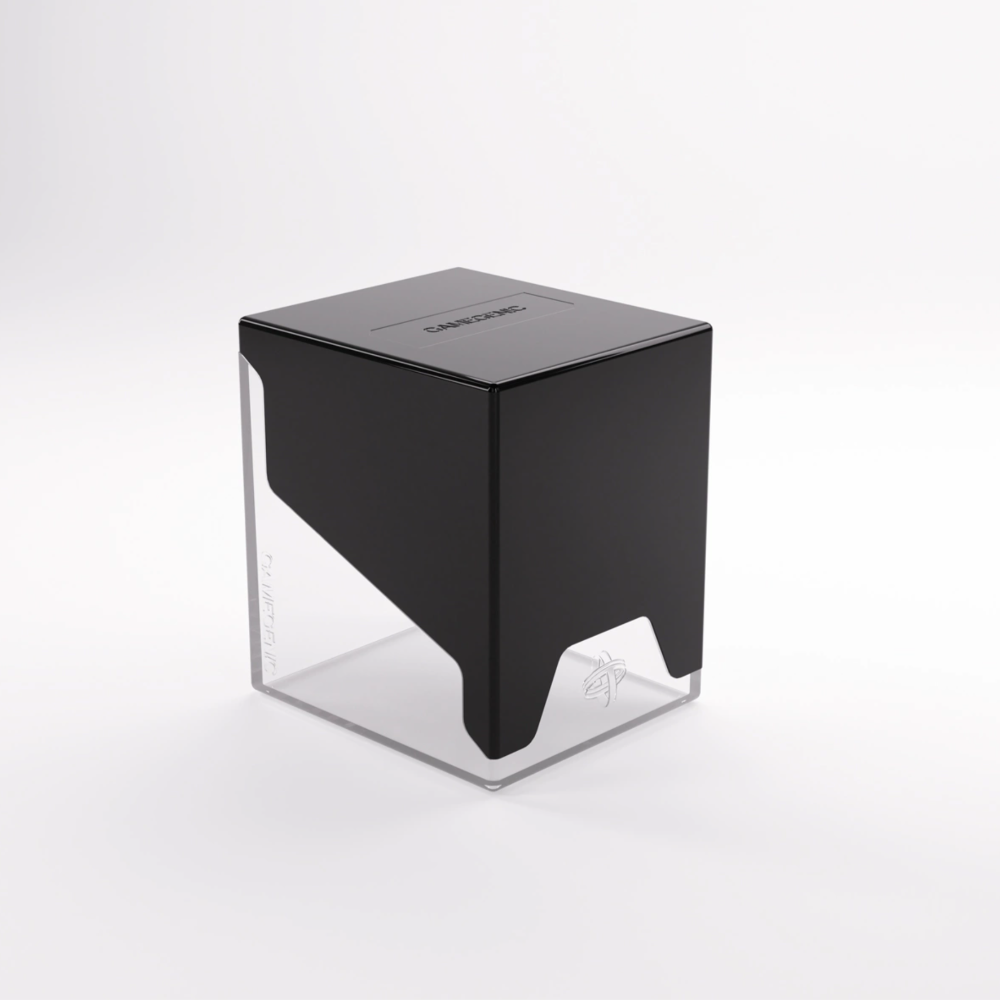 gamegenic bastion 100 deck box black clear special edition