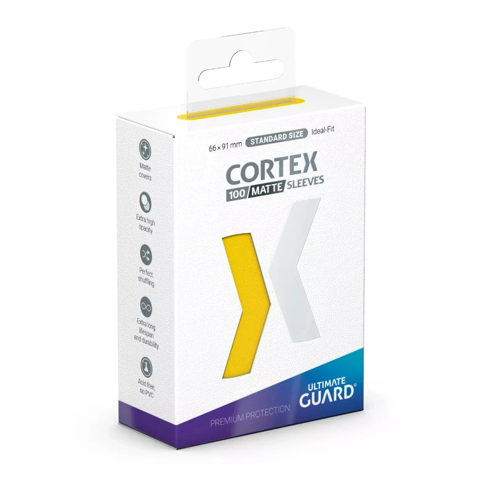 ultimate guard cortex yellow matte sleeves pokemon magic