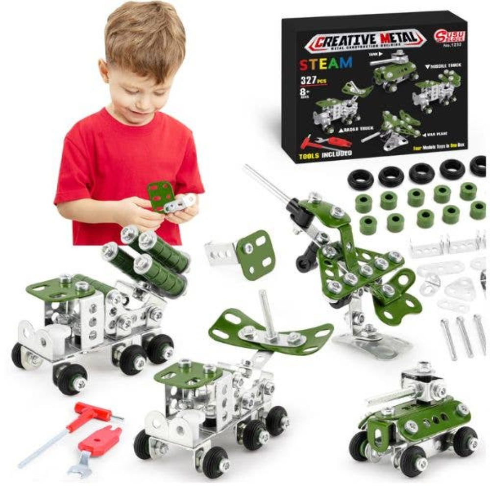 creative metal construction kids model toys