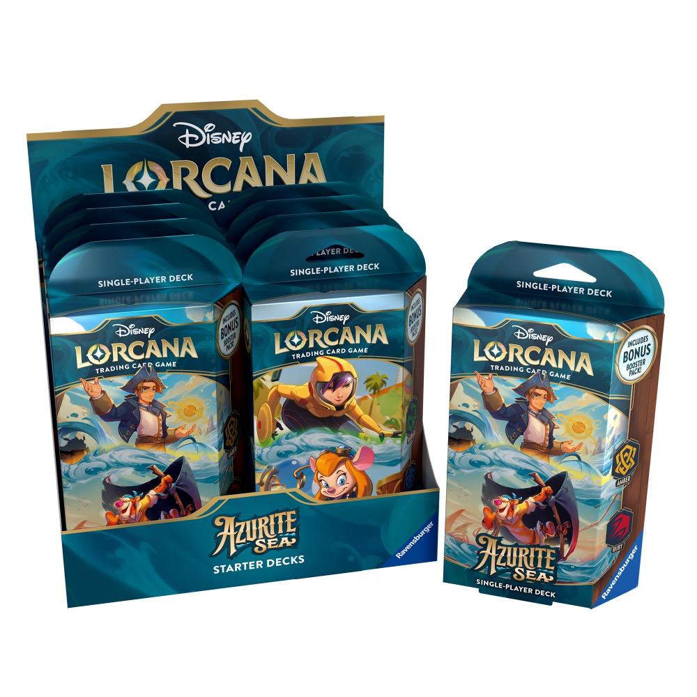 disney lorcana azurite sea starter deck family fun