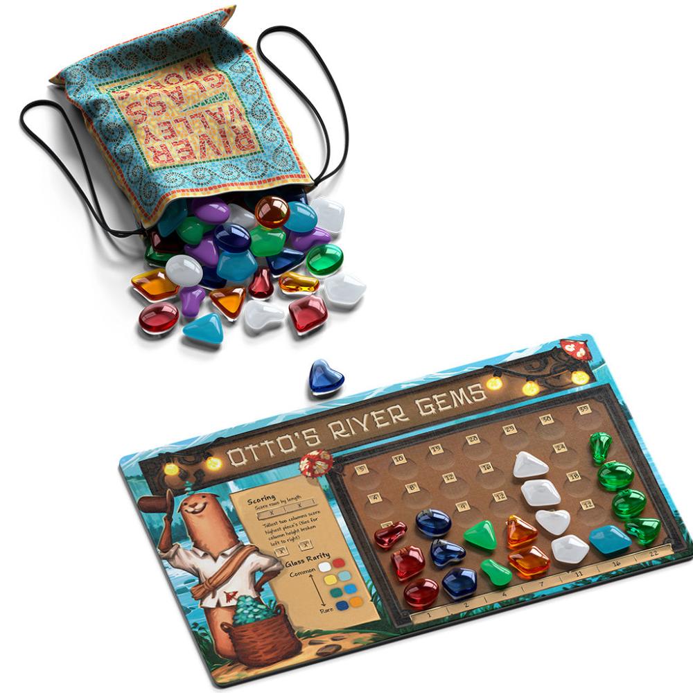 RIVER VALLEY GLASSWORKS BOARD GAME BOX CONTENTS