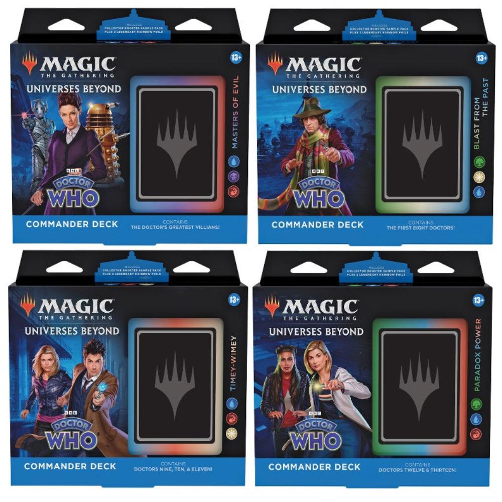 Magic The Gathering: Doctor Who Commander Decks Complete Set The Game Store Magic The Gathering: Doctor Who Commander Decks Complete Set The Game Store