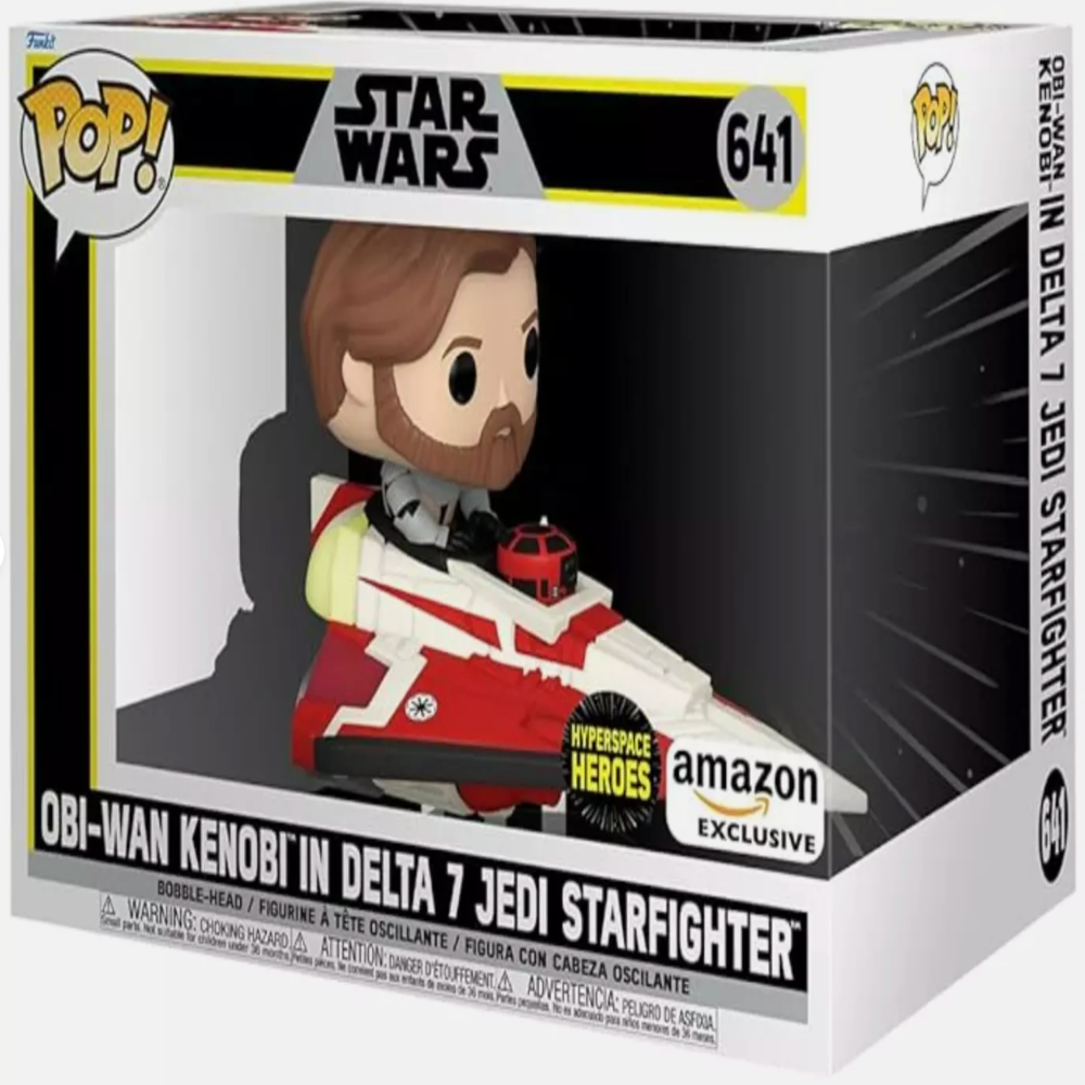 Funko Pop Star Wars - OBI-Wan Kenobi in Delta 7 Jedi Starfighter #641