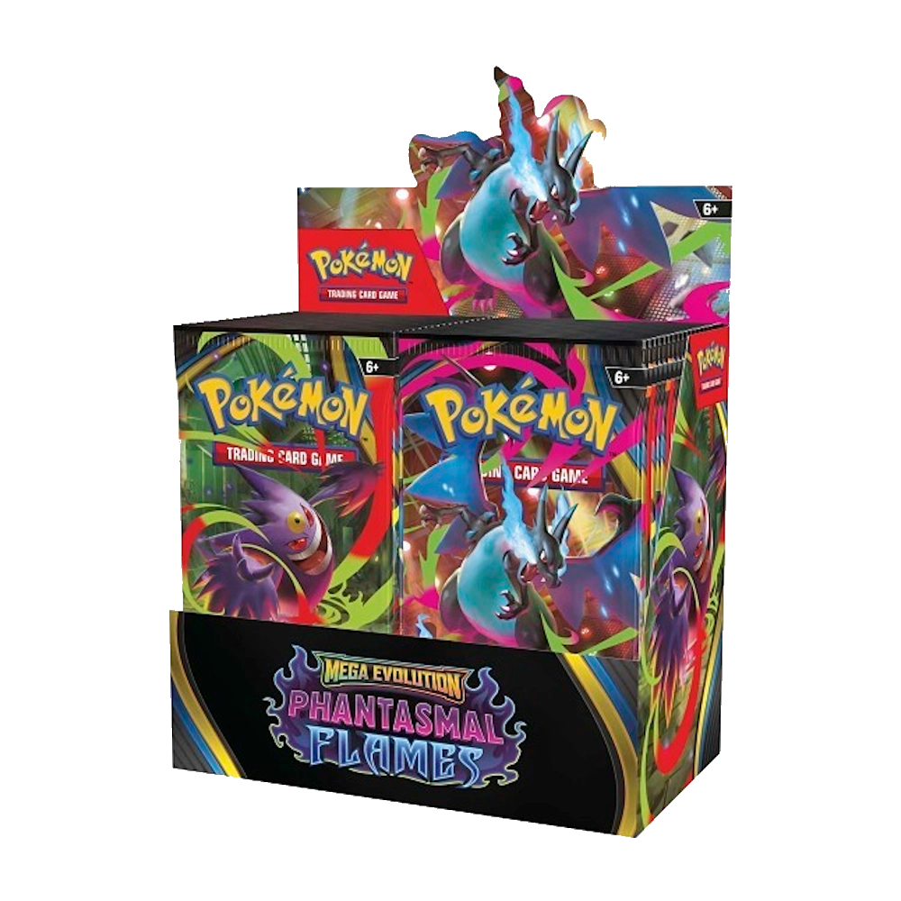 Pokmon: Mega Evolution - Phantasmal Flames Booster Box The Game Store Pokmon: Mega Evolution - Phantasmal Flames Booster Box The Game Store