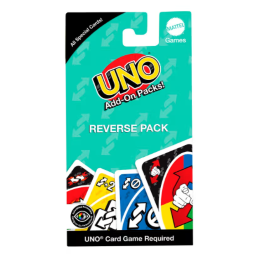 uno add on packs reverse expansion mattel games