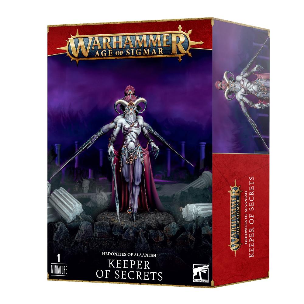 Warhammer factions hedonites of slaanesh keeper of secrets Citadel miniature box