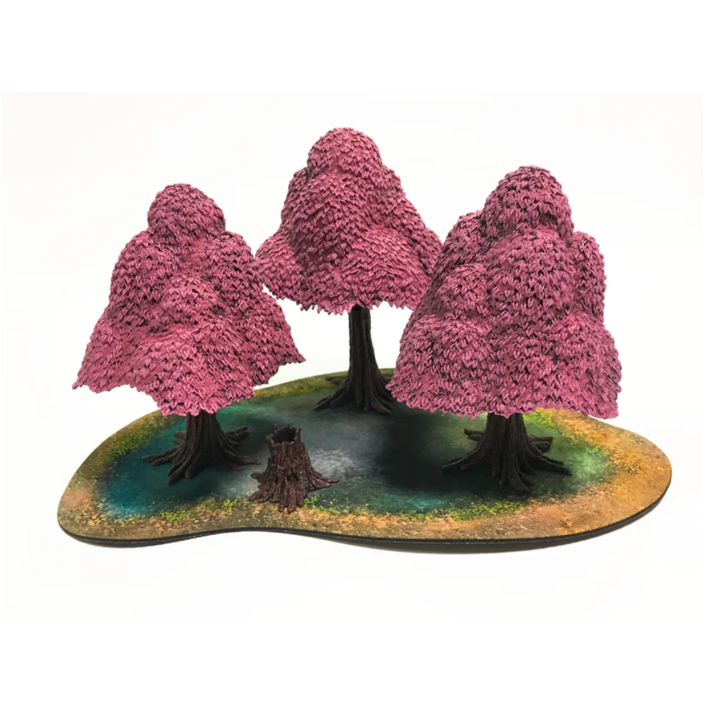 monster fight club scenery blossoming forest