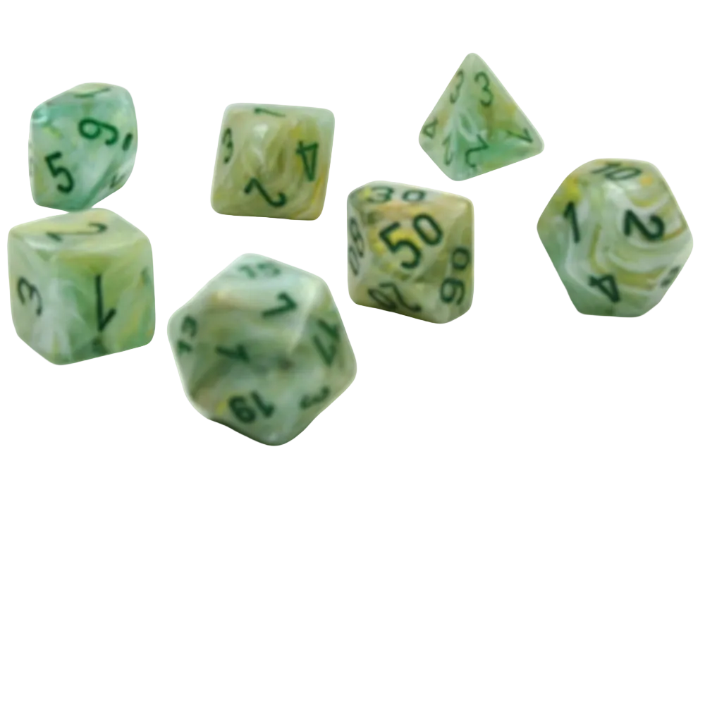 chessex mini marble green dark