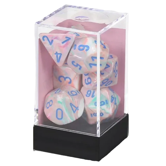 chessex dice pop art blue mini hedral