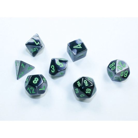 chessex mini gemini black grey green