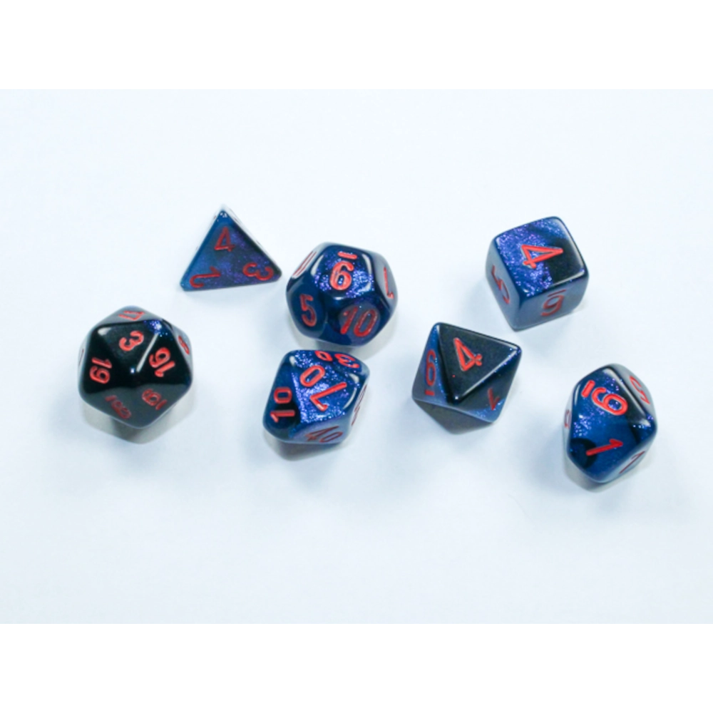 chessex mini gemini black starlight red
