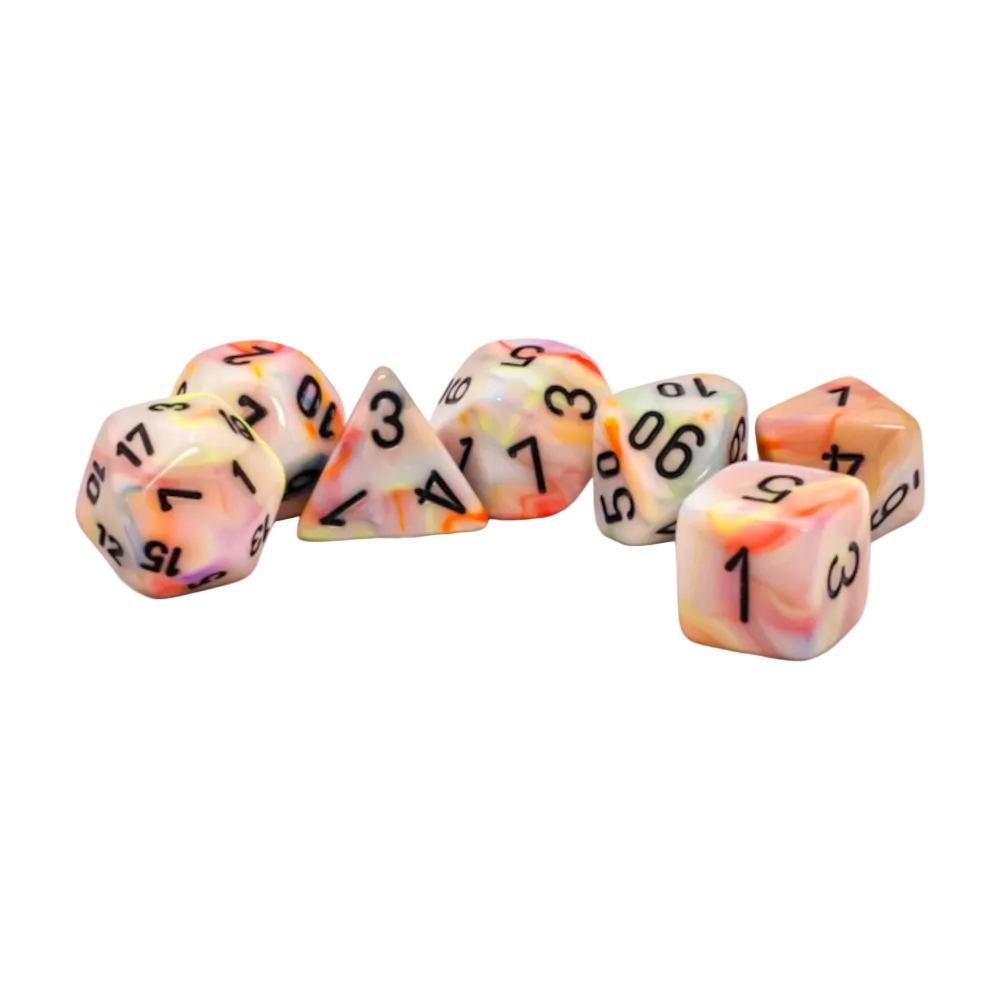 chessex festive circus black mega hedral 