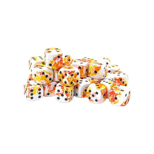 chessex brush sunrise black orange red white