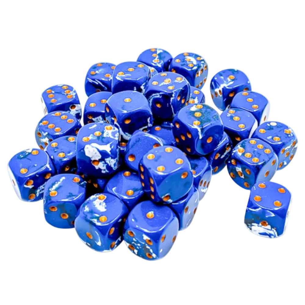 chessex brush wavebreak gold blue white