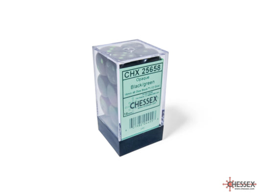 chesse opaque black green dice