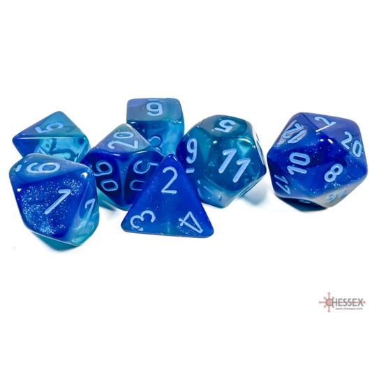 chessex gemini blue light polyhedral