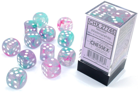 chessex nebula wisteria white dice block