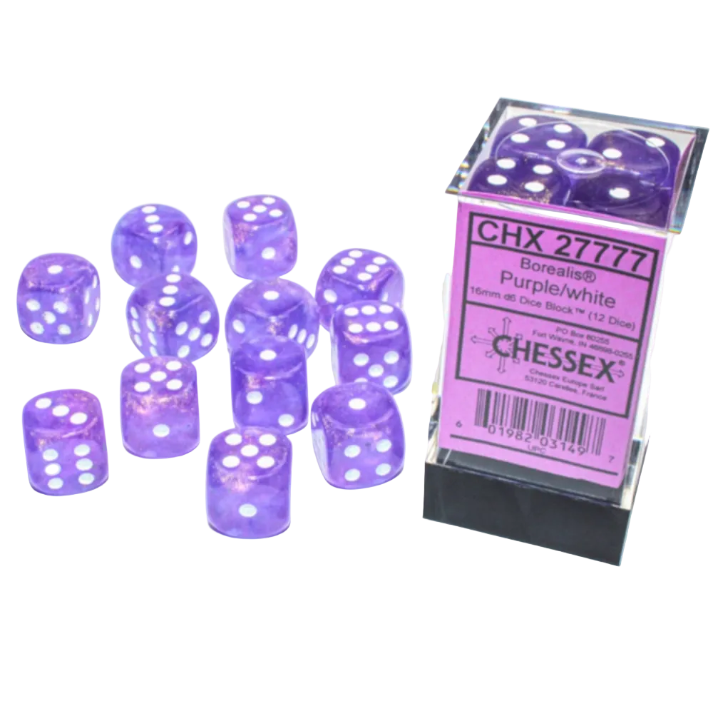 chessex borealis purple white block roleplaying game