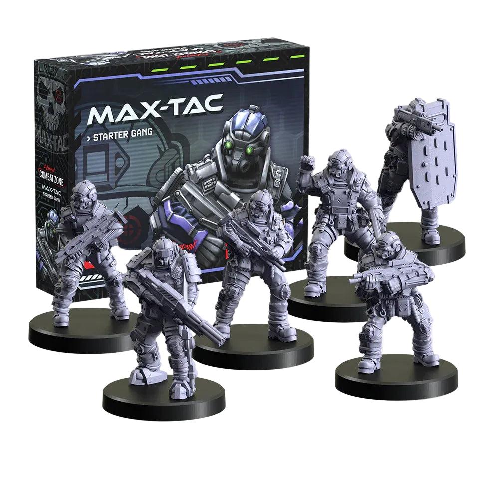 cyberpunk combat zone max tac starter gang miniatures