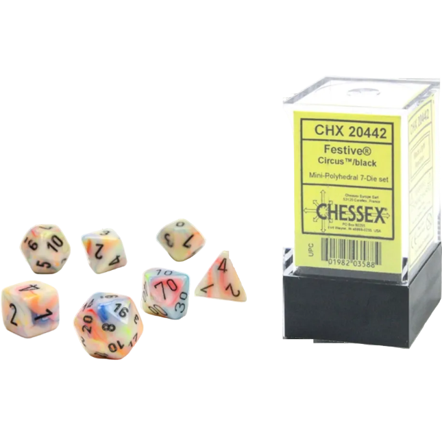 chessex dice circus black mini d20
