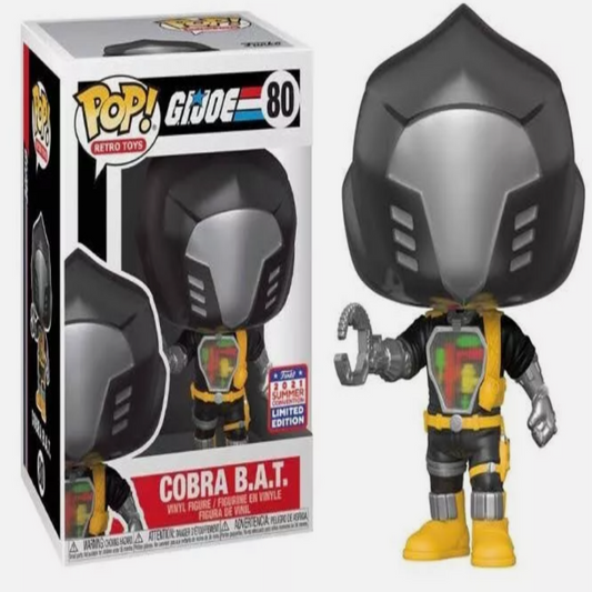 Funko Pop w/Protector- Retro Toys GI Joe Cobra BAT #80 Summer Con Limited Edition