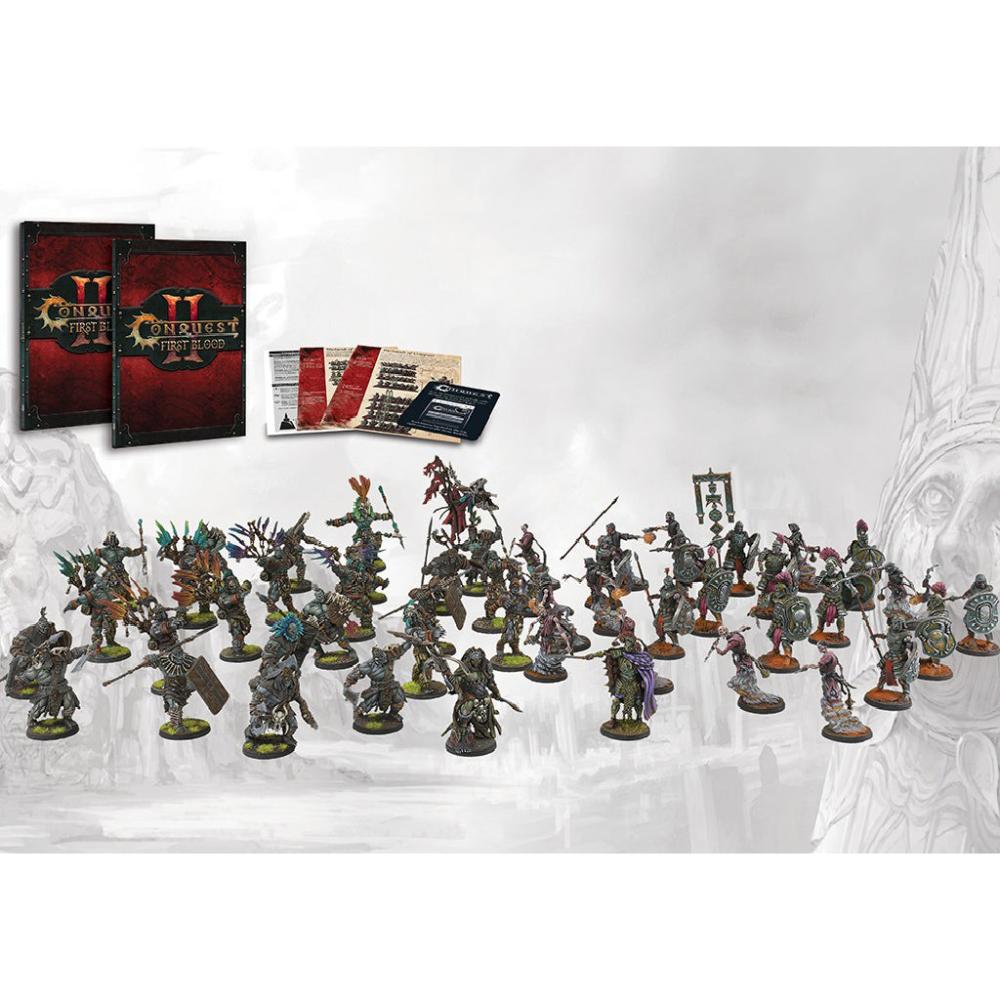 CONQUEST FIRST BLOOD W'ADRHUN VS OLD DOMINION TWO PLAYER STARTER SET BOX CONTENTS