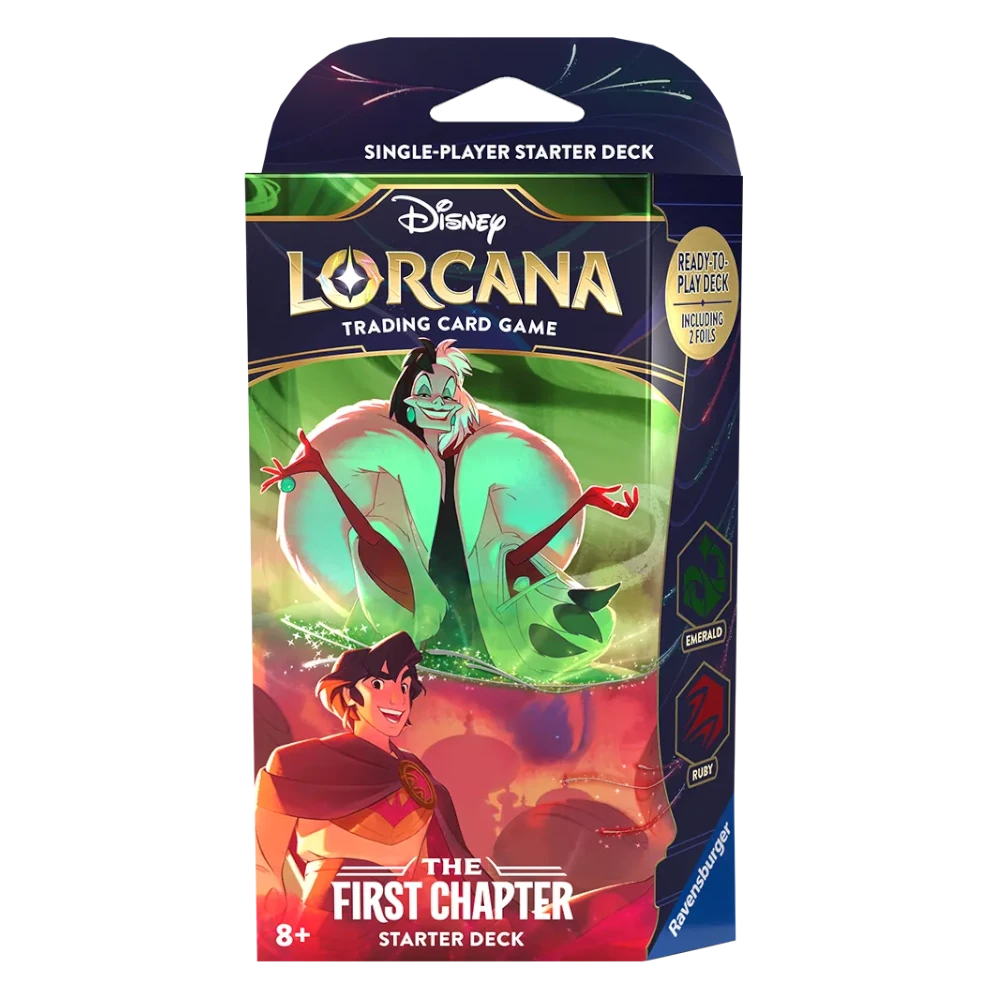 disney lorcana first chapter starter deck emerald ruby