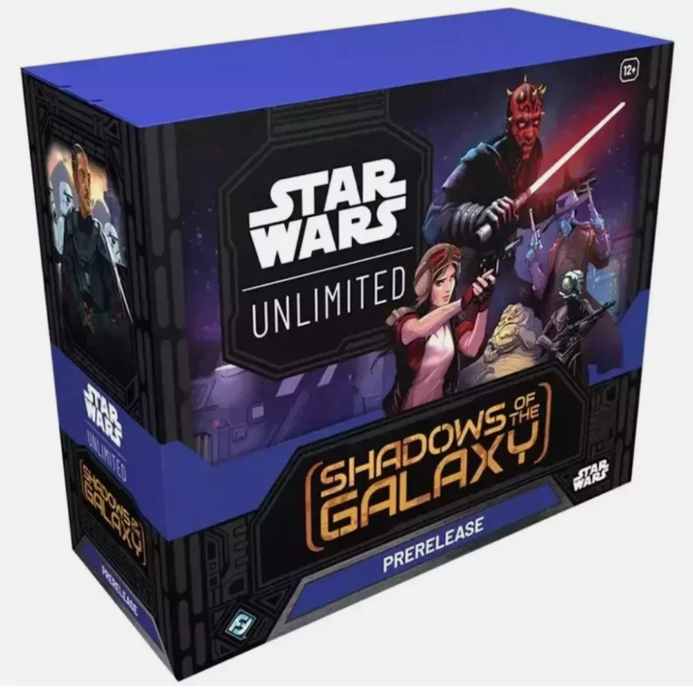 STAR WARS UNLIMITED SHADOWS OF THE GALAXY PRERELEASE BOX FRONT