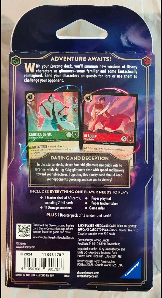 Disney Lorcana - The First Chapter Starter Deck Emerald & Ruby