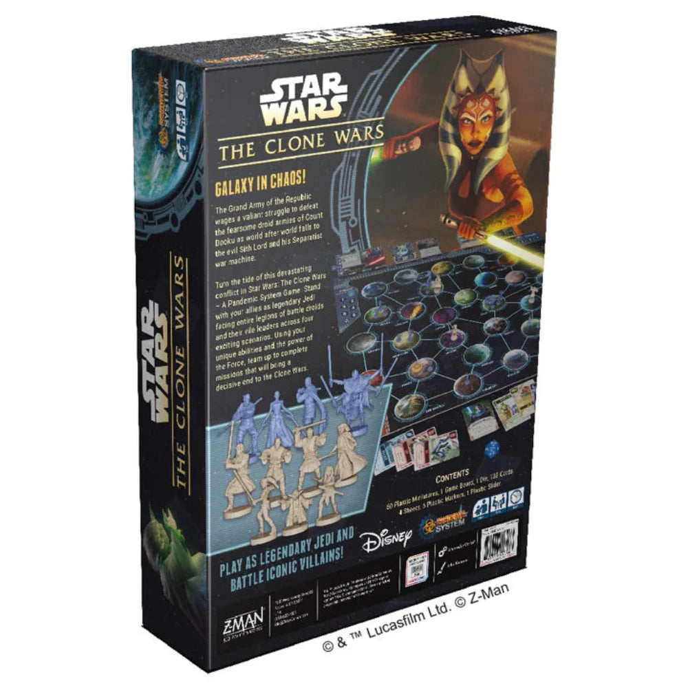 STAR WARS THE CLONE WARS BOARD GAME BOX BACK