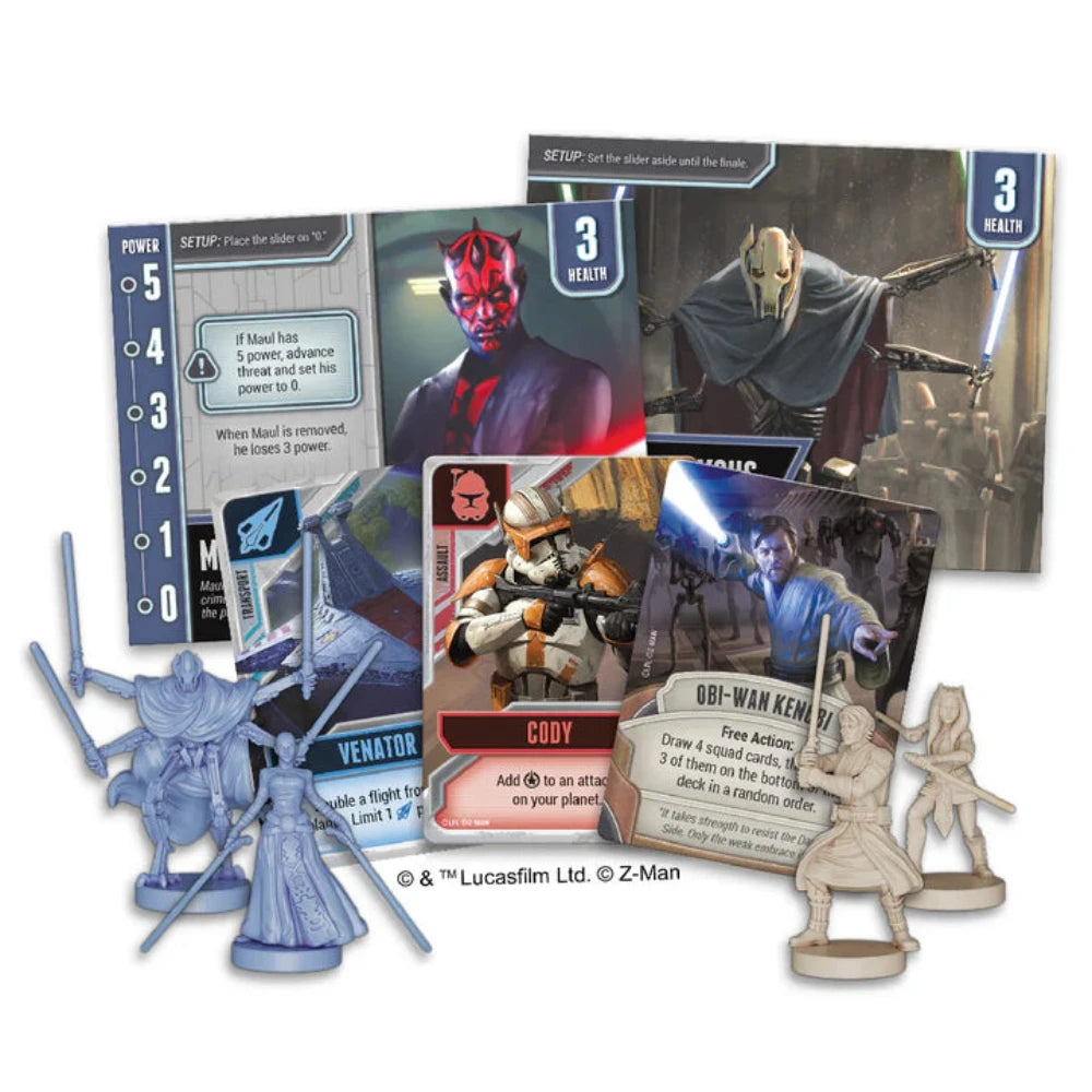 STAR WARS THE CLONE WARS BOARD GAME BOX CONTENTS