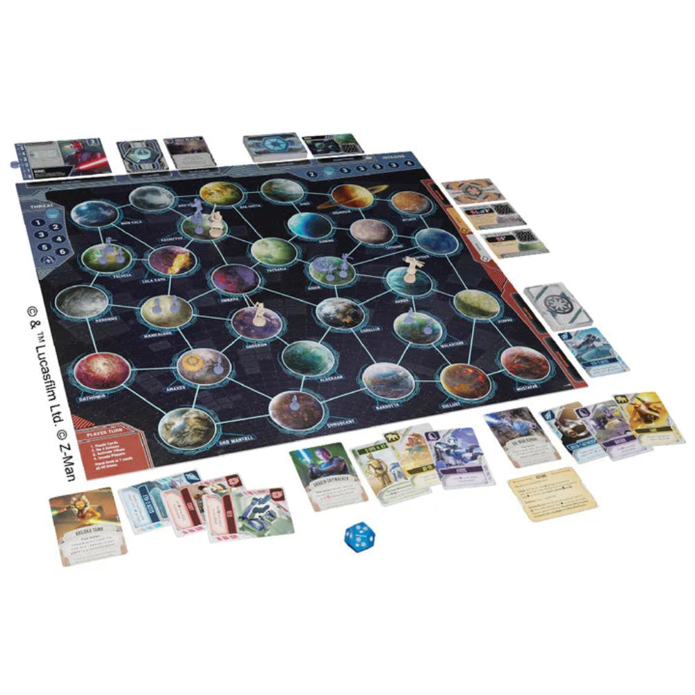 STAR WARS THE CLONE WARS BOARD GAME BOX CONTENTS 2