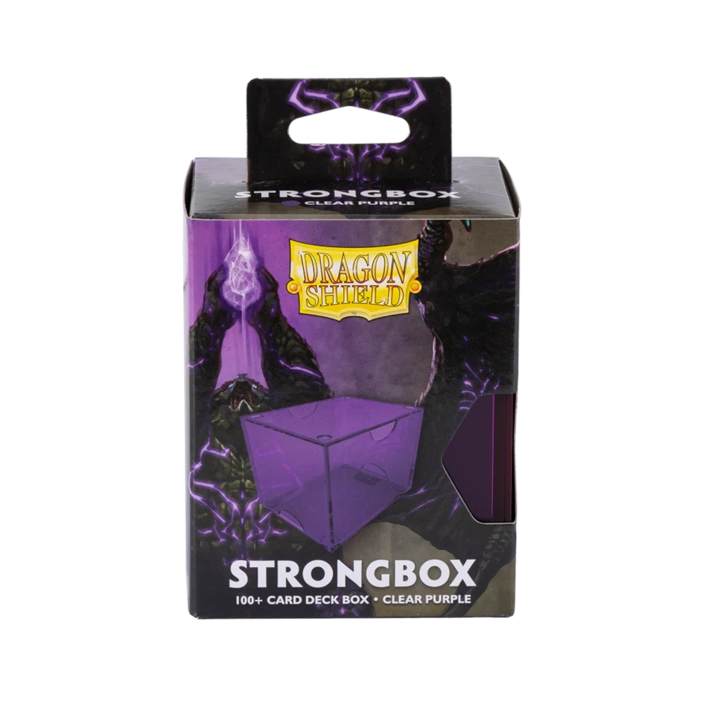 dragon shield strongbox clear purple deck box