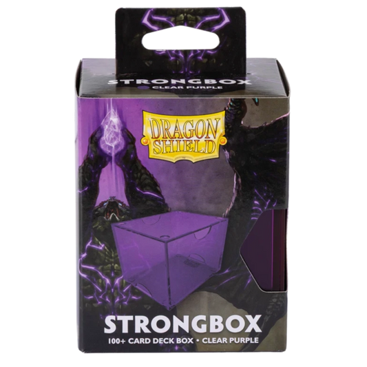 dragon shield strongbox clear purple deck box