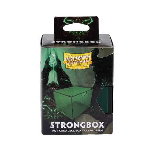 dragon shield strongbox clear green deck box