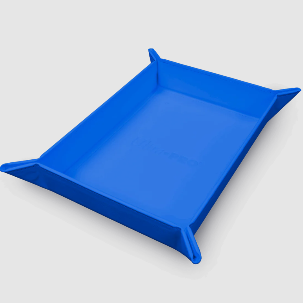 ultra pro vivid folding dice tray magnetic blue