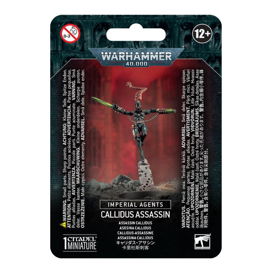 WARHAMMER 40,000 IMPERIAL AGENTS CALLIDUS ASSASSIN PACKAGING