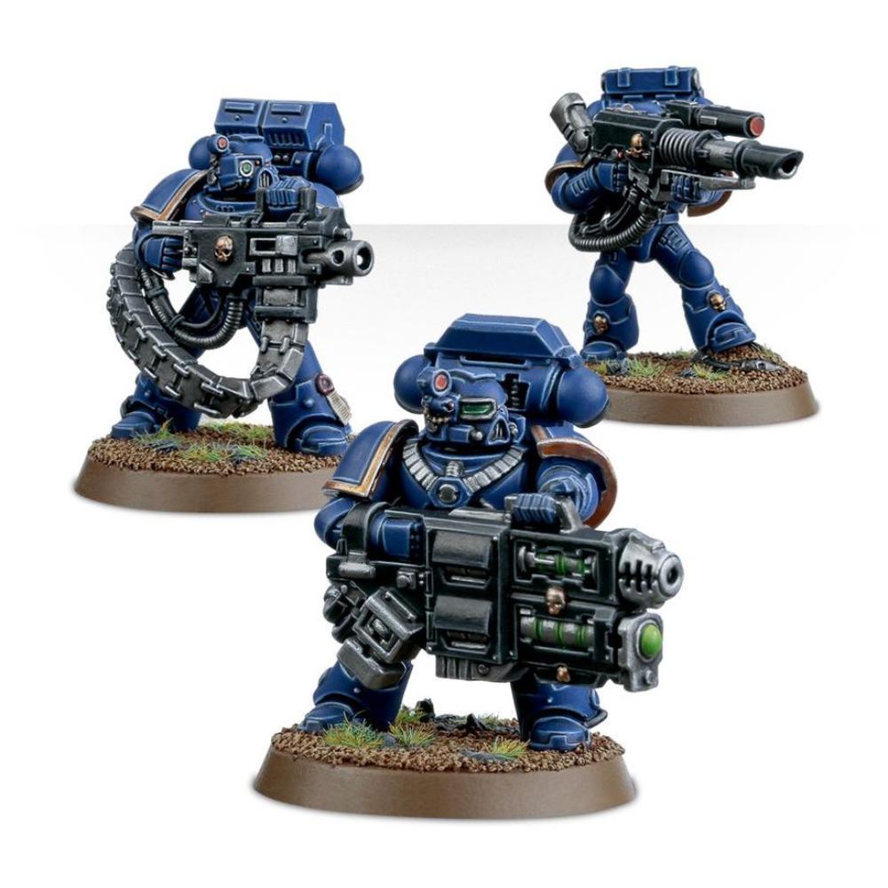 WARHAMMER 40k SPACE MARINES DEVASTATOR SQUAD PAINTED 3