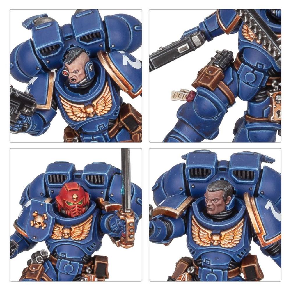 WARHAMMER 40k SPACE MARINES JUMP PACK INTERCESSORS PAINTED