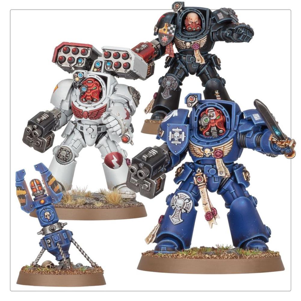 WARHAMMER 40k SPACE MARINES TERMINATOR SQUAD PAINTED