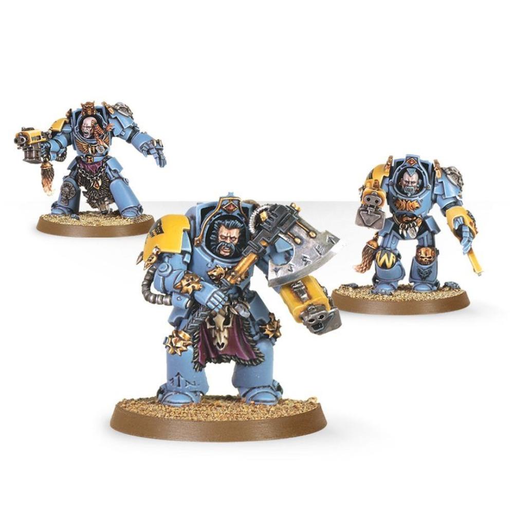 WARHAMMER 40k SPACE WOLVES WOLF GUARD TERMINATORS PAINTED