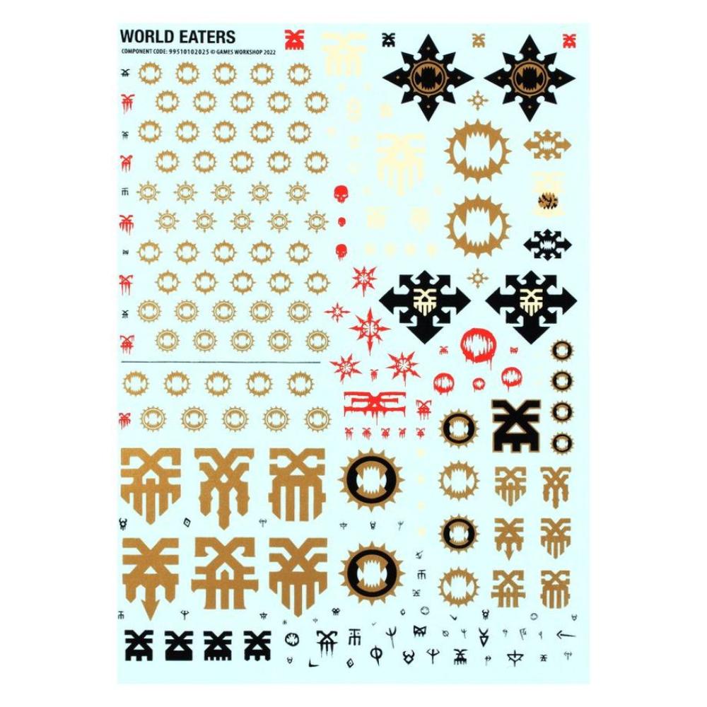 WARHAMMER 40k WORLD EATERS KHORNE BERZERKERS TRANSFERS